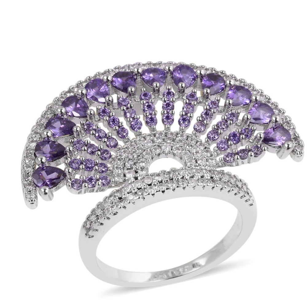 🛍Peacock Feathers Purple Ring🎁